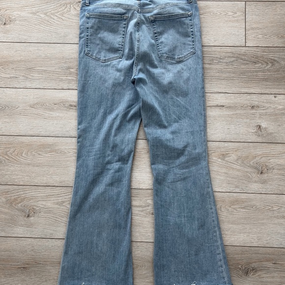 Awesome Frame Vintage Wash Boot Cut Raw Hem Denim Jeans - Picture 6 of 8